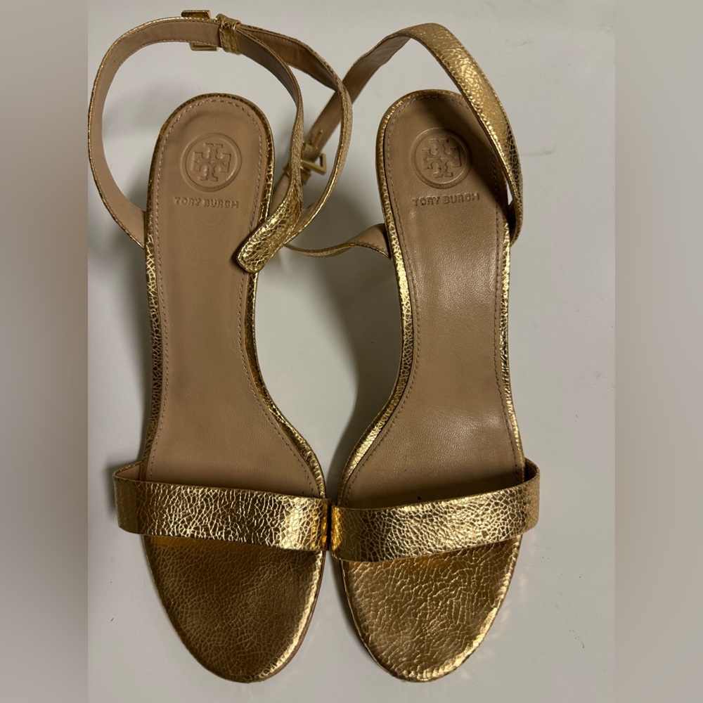 Tory Burch Elana Gold Heels
